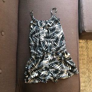 Leaf Patterned Romper